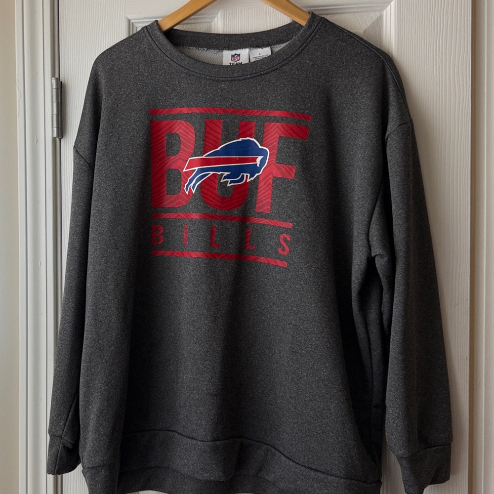 NFL Buffalo Bills Charcoal Crewneck Sweater
